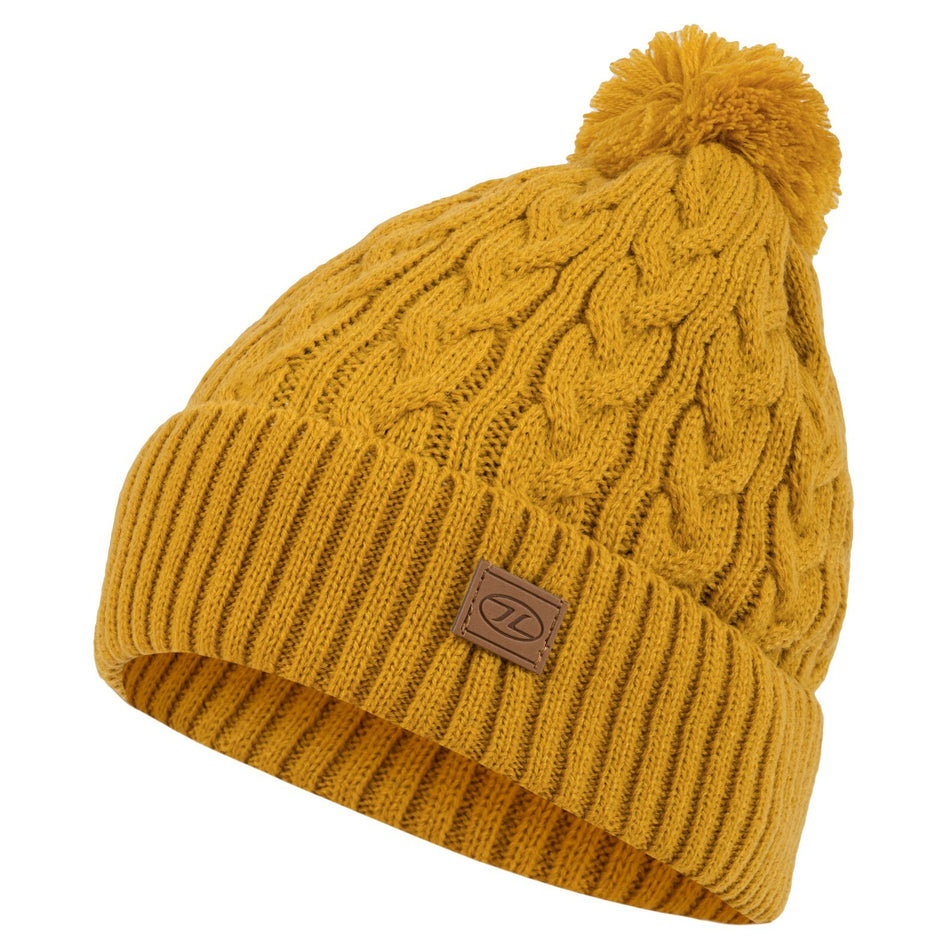 Knitted Bobble Hat Ski Thermal Winter Warm Fleece Lin Green Black Grey Red Yello