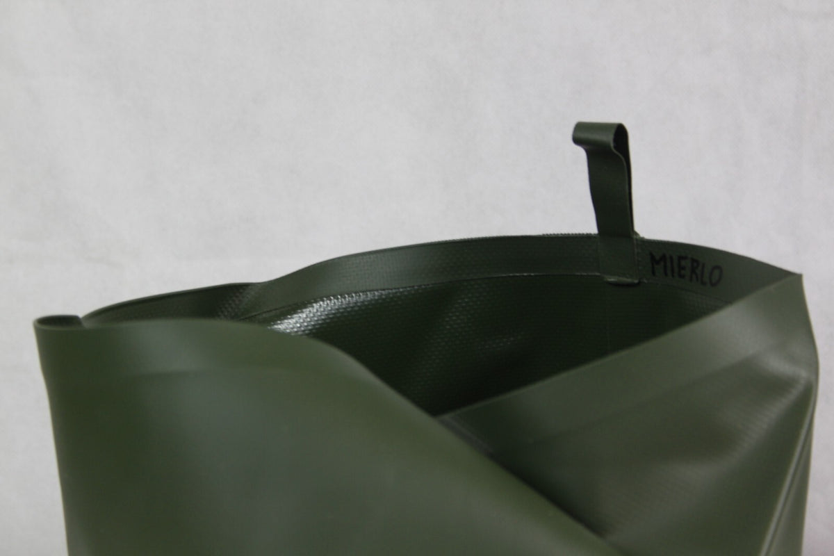 Genuine Surplus Dutch Army  Folding Wash Bowl Water Bowl Green Rubberised Canvas