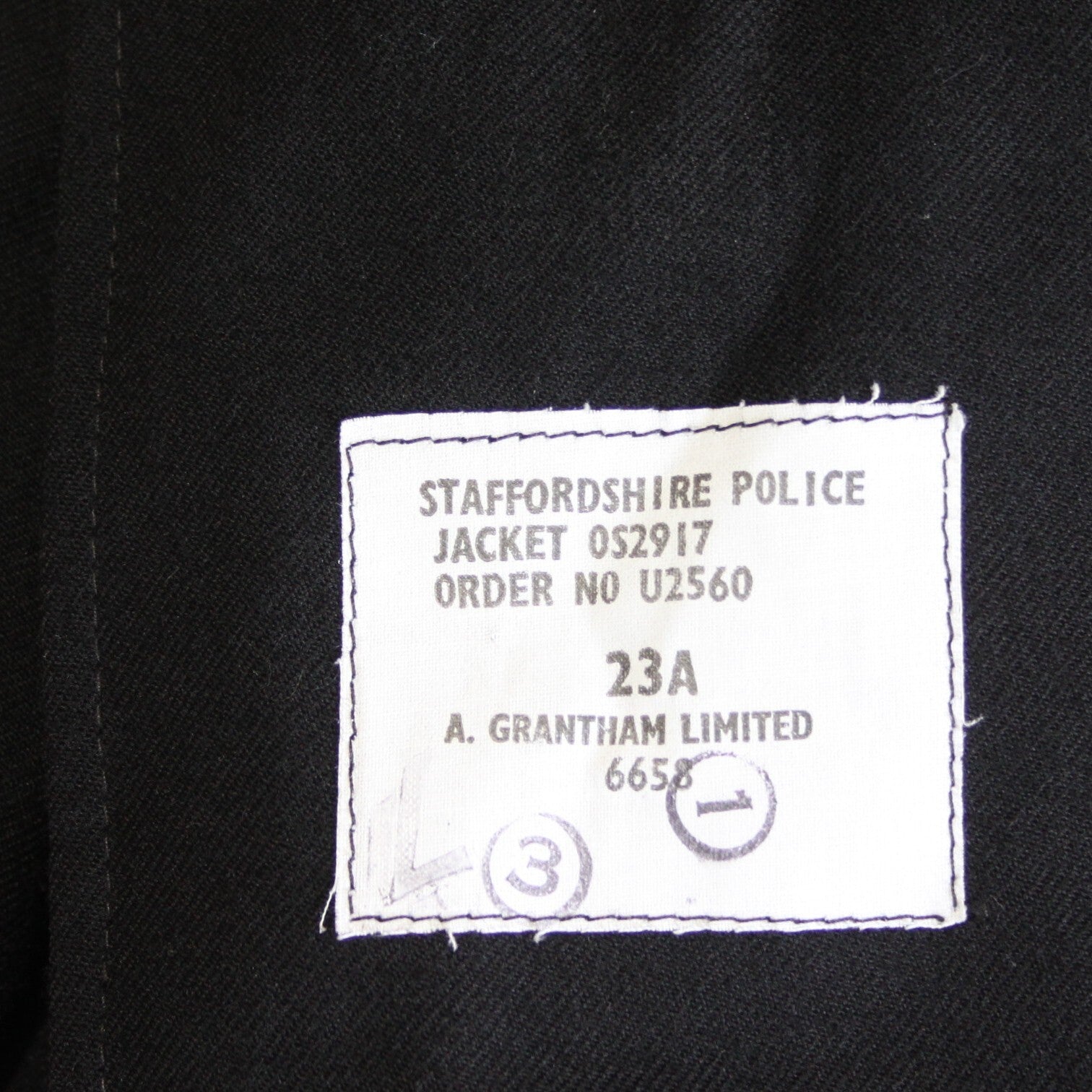 Genuine Surplus British Police Dress Jacket Black Formal Fitted BELTED 3312