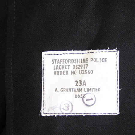 Genuine Surplus British Police Dress Jacket Black Formal Fitted BELTED 3312