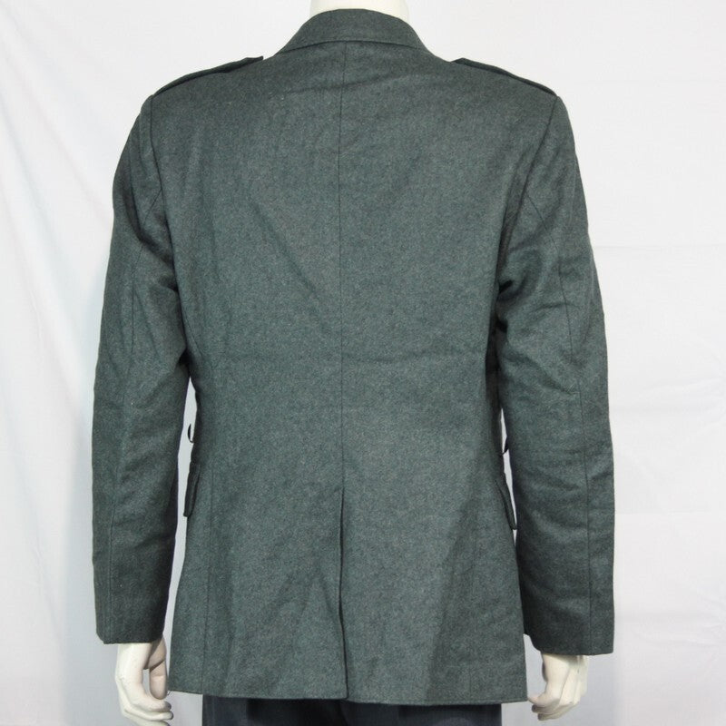 Genuine Surplus Swiss Army Vintage Wool Dress Jacket Thick Blue Grey (3314)