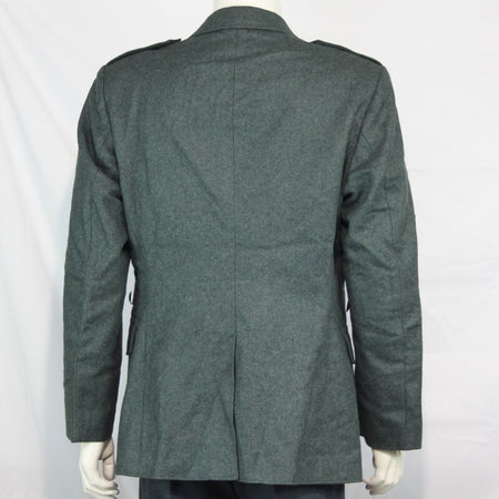 Genuine Surplus Swiss Army Vintage Wool Dress Jacket Thick Blue Grey (3314)