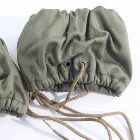 Vintage French Army Puttys Gaiters Boot Tops Canvas Laced Pair (4197)