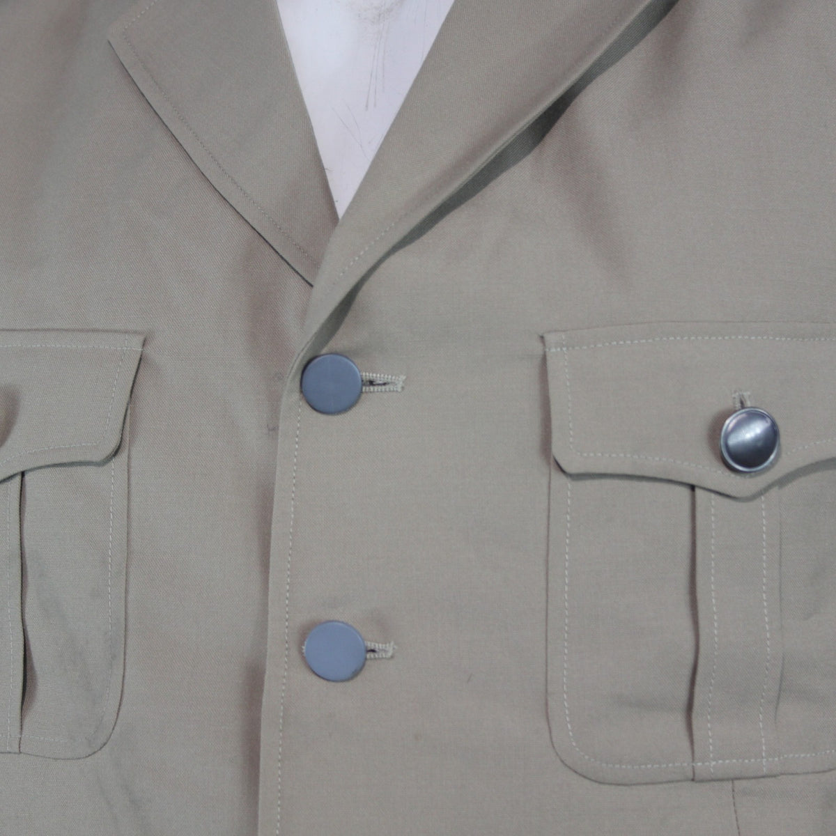 1990's French Army Dress Jacket Genuine Surplus Sand Beige Uniform (4017)