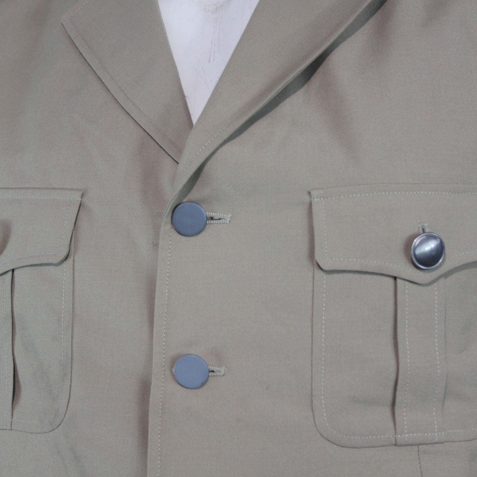 1990's French Army Dress Jacket Genuine Surplus Sand Beige Uniform (4017)
