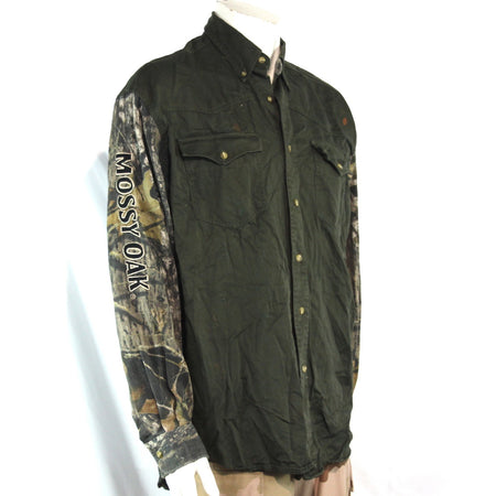 Mossy Oak Brushed Cotton Hunting Camouflage Shirt camo L 42-44" Chest (3606)