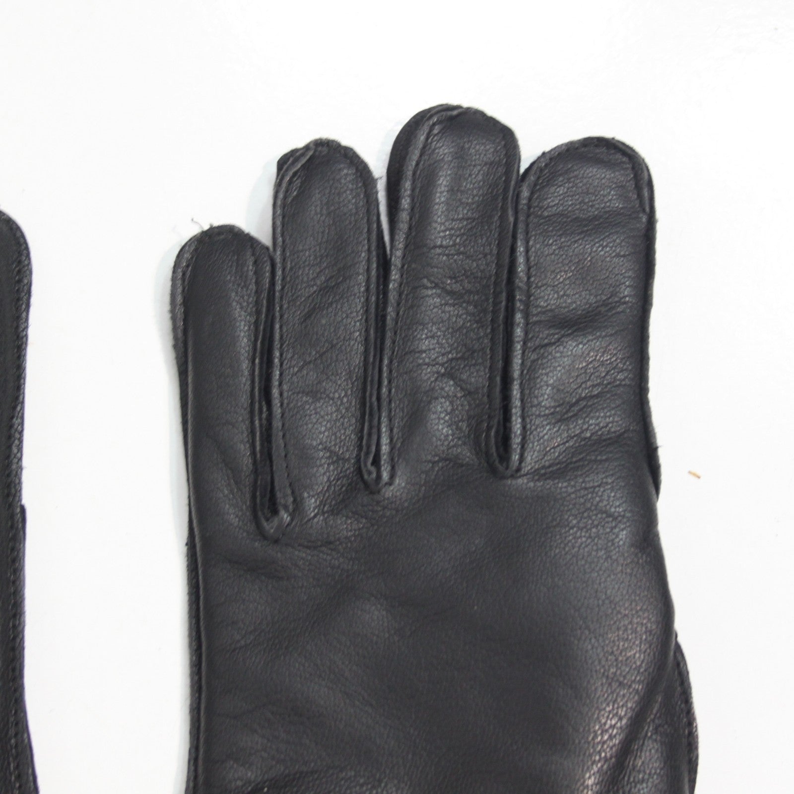 Black Leather Motorbike Gloves Dispatch Rider Size Small UK 8.5 (3910)