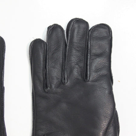Black Leather Motorbike Gloves Dispatch Rider Size Small UK 8.5 (3910)
