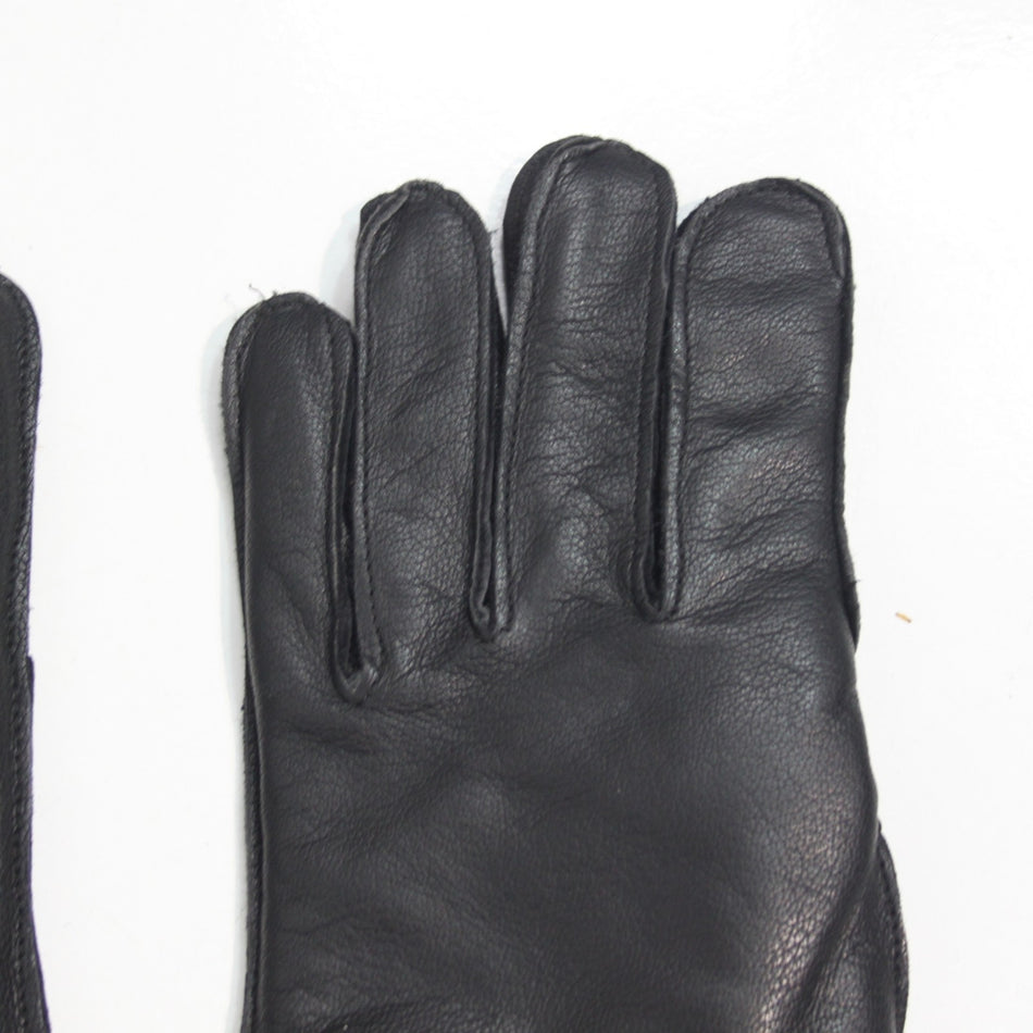 Black Leather Motorbike Gloves Dispatch Rider Size Small UK 8.5 (3910)