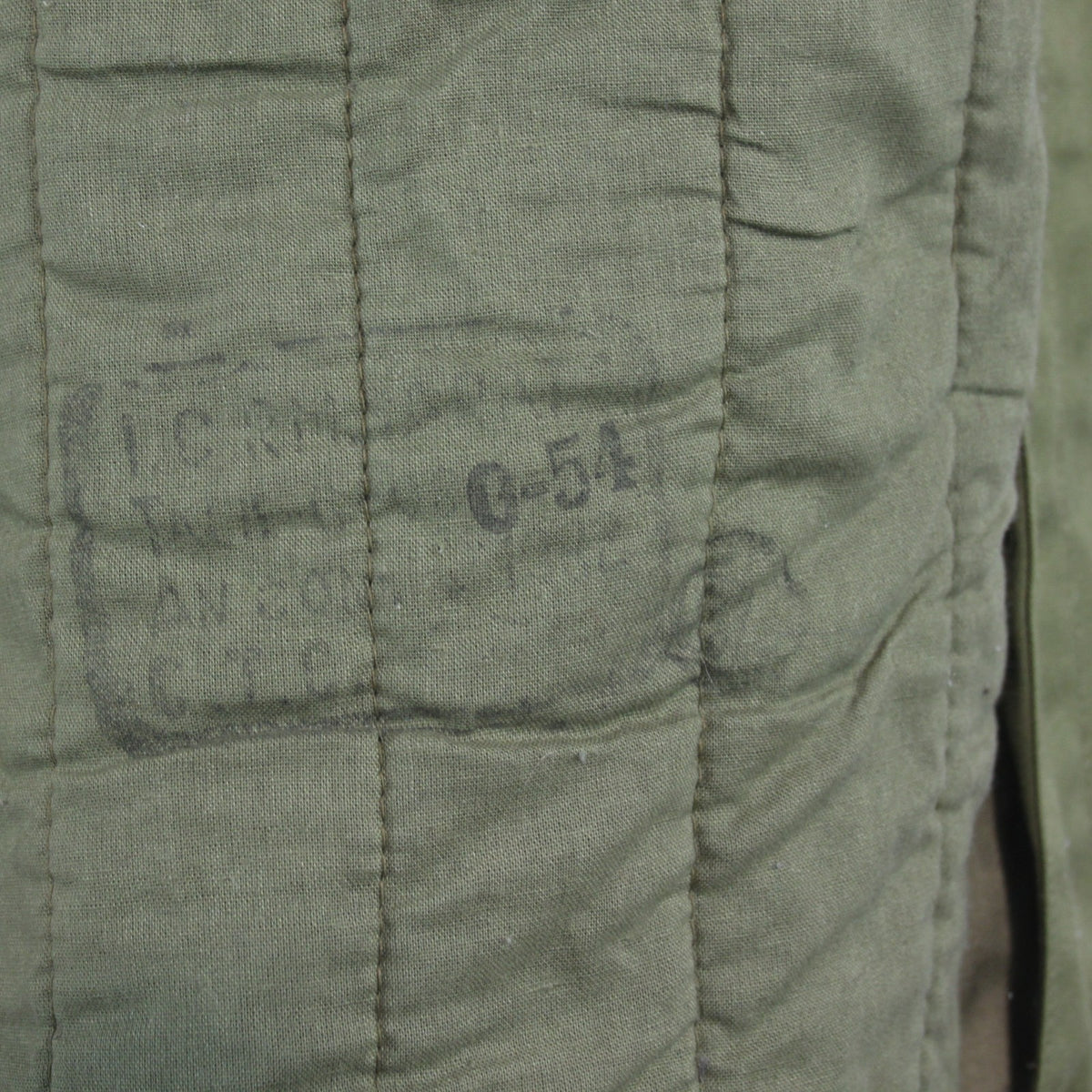 Vintage USSR Soviet Era Parka Winter Coat Padded Khaki Surplus 36-38" (3664)