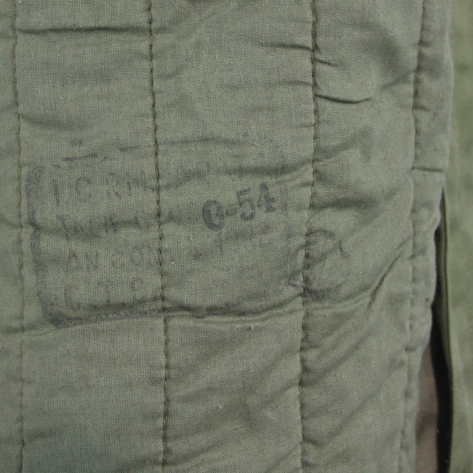 Vintage USSR Soviet Era Parka Winter Coat Padded Khaki Surplus 36-38" (3664)