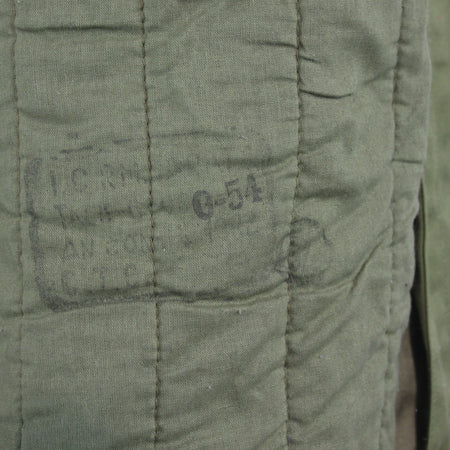 Vintage USSR Soviet Era Parka Winter Coat Padded Khaki Surplus 36-38" (3664)