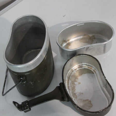 Genuine Surplus Austrian Army  Aluminium  3 Peice Mess Tin Set Billy Can