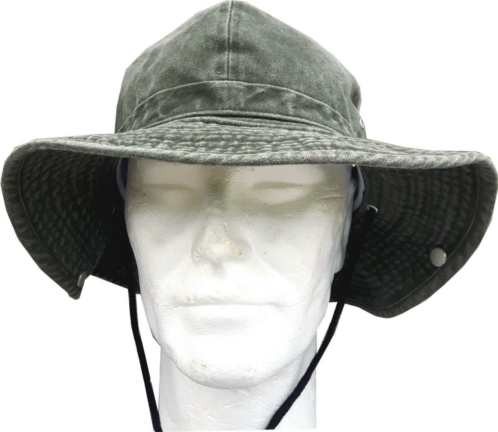 Highlander Aussie Digger Hat Cotton Sun Hat Olive Stonewashed Boonie