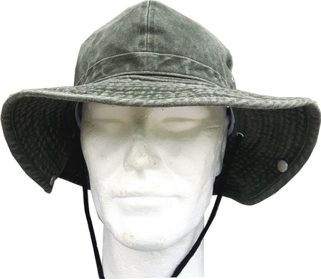 Highlander Aussie Digger Hat Cotton Sun Hat Olive Stonewashed Boonie
