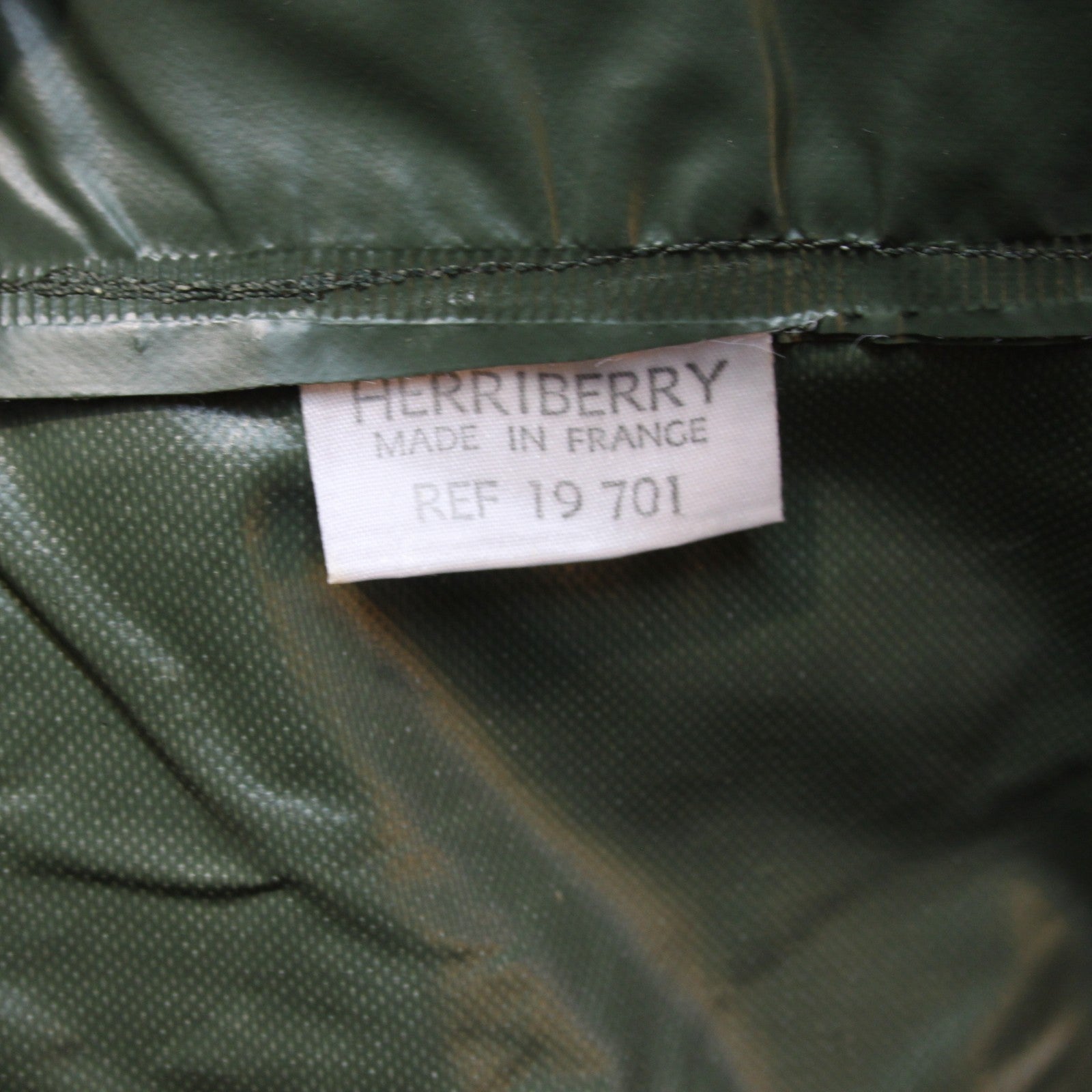 1970's Waterproof PVC French Army Raincoat Jacket Genuine Surplus 40-42"  (3863)