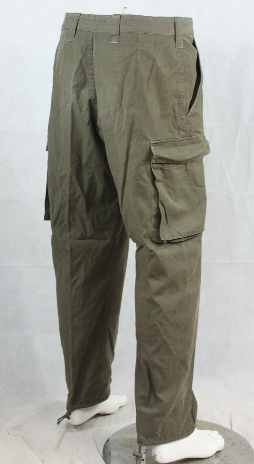 Army Surplus Austrian Olive Ripstop Trousers Lightweight Utility Combat Repairs
