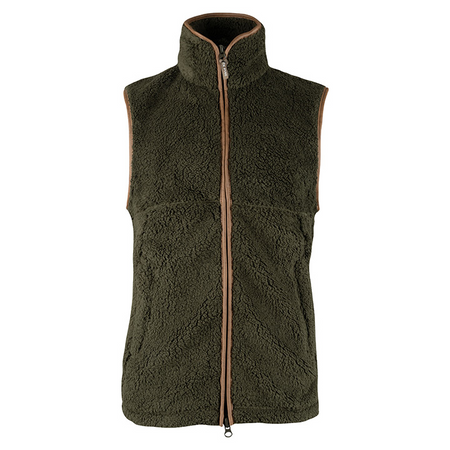 ED Jack Pyke Countryman Chunky Fleece Gilet Double Zip Front Waistcoat Olive