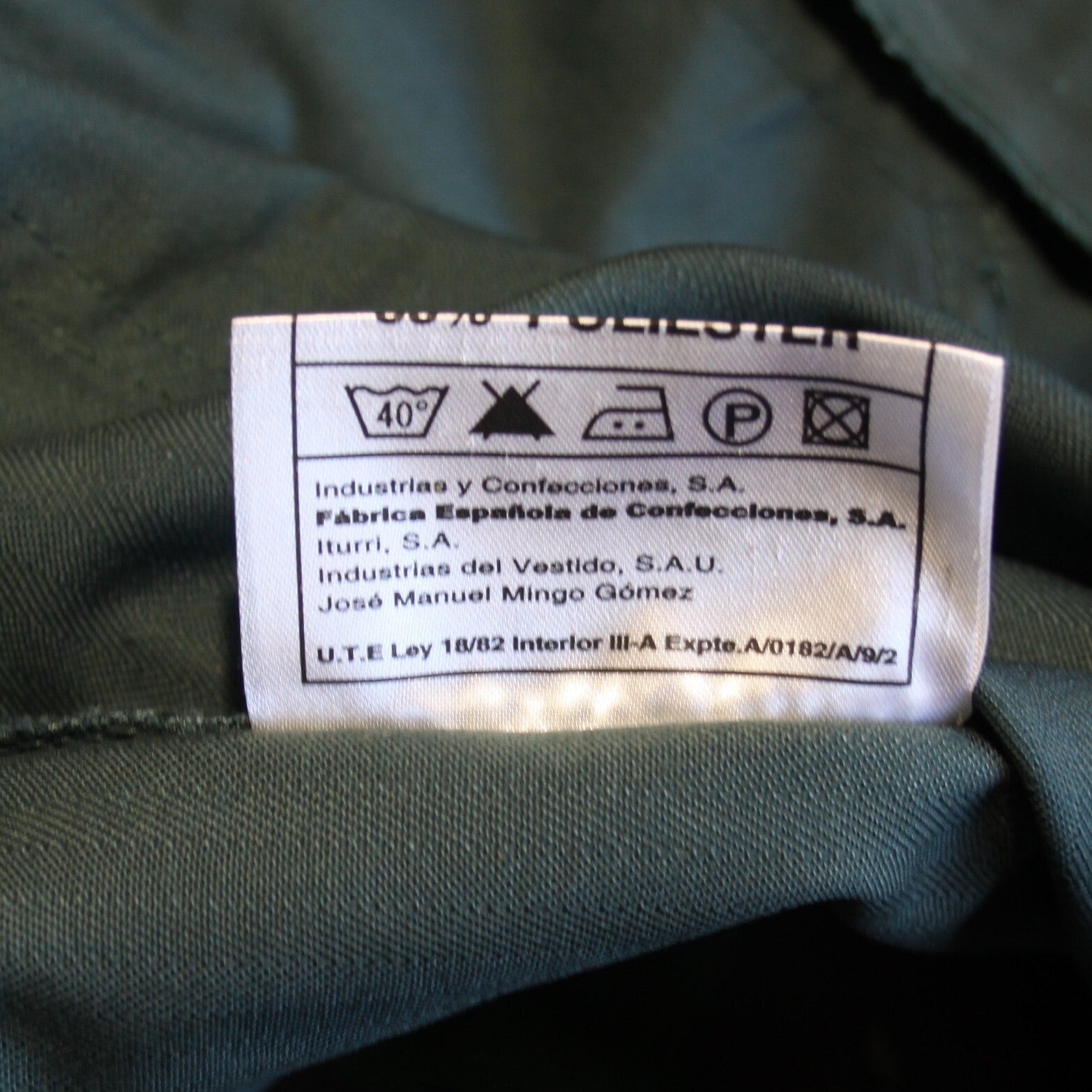 Genuine Surplus Spanish Police Lightweight Jacket Bottle Green S/Grade (3183)
