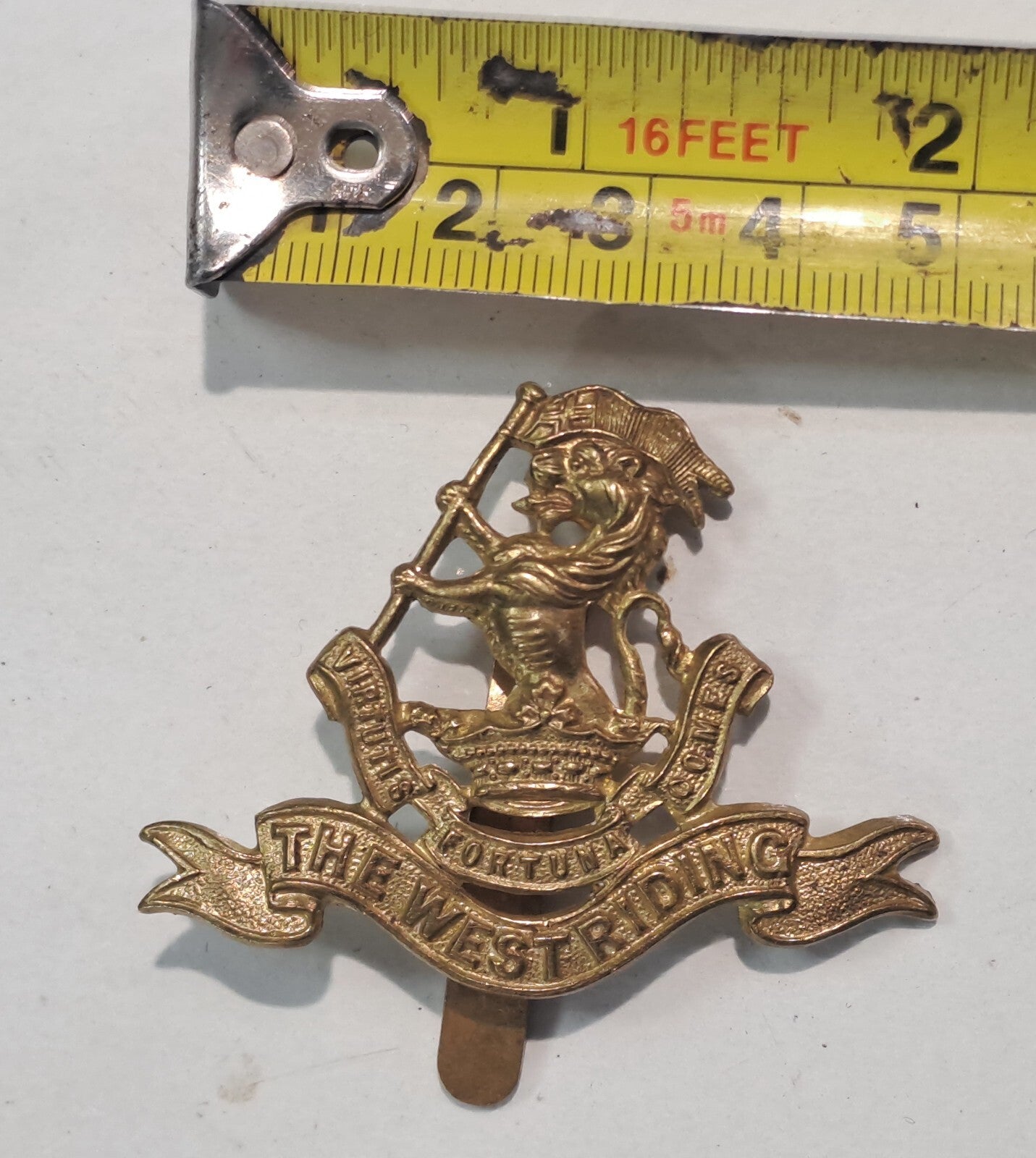 Genuine Surplus British Army Military Cap Badge West Riding Regiment 2633