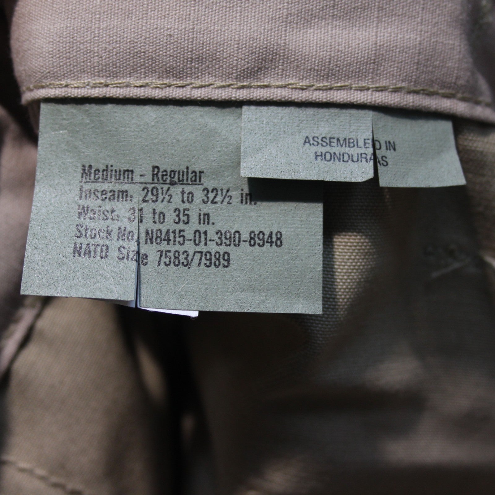 US Army Style Beige BDU Trousers Combats Cargo Copy NEW  (3985)