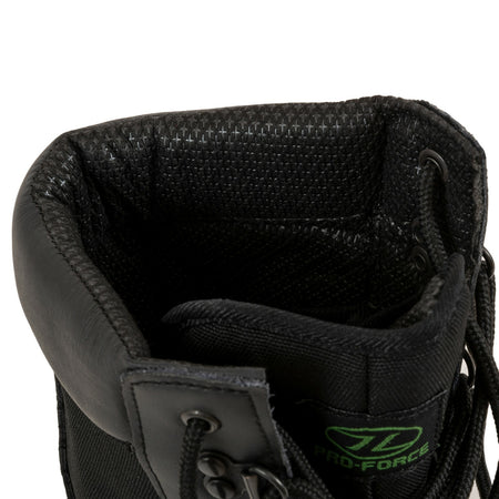 Highlander Alpha Boot Youth Mens Black Leather / Nylon Work Forces Cadets