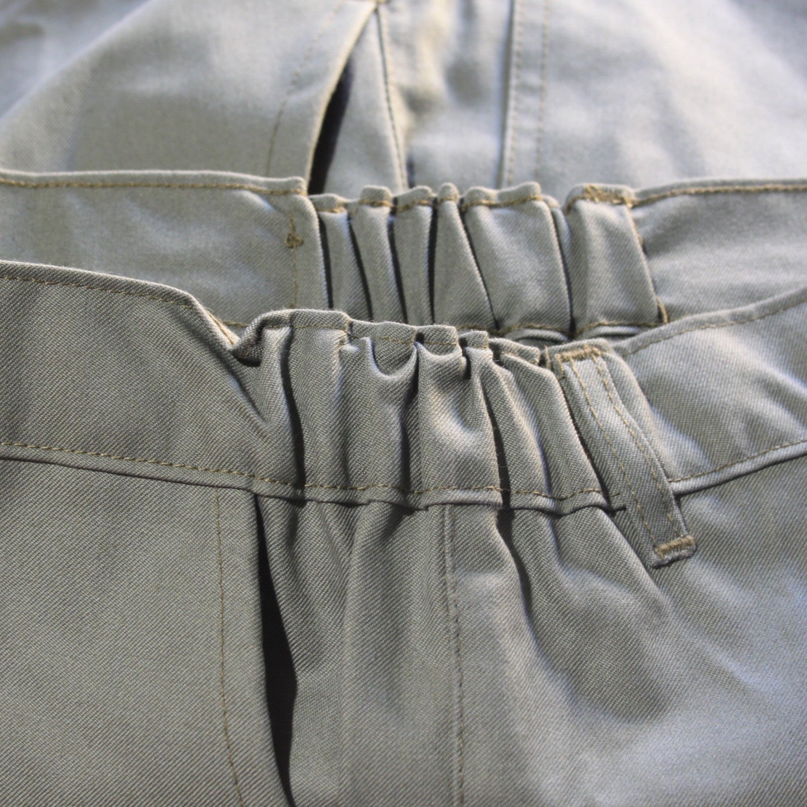NEW French Army Style Short Shorts Sage Green Light Olive Polycotton (4363)