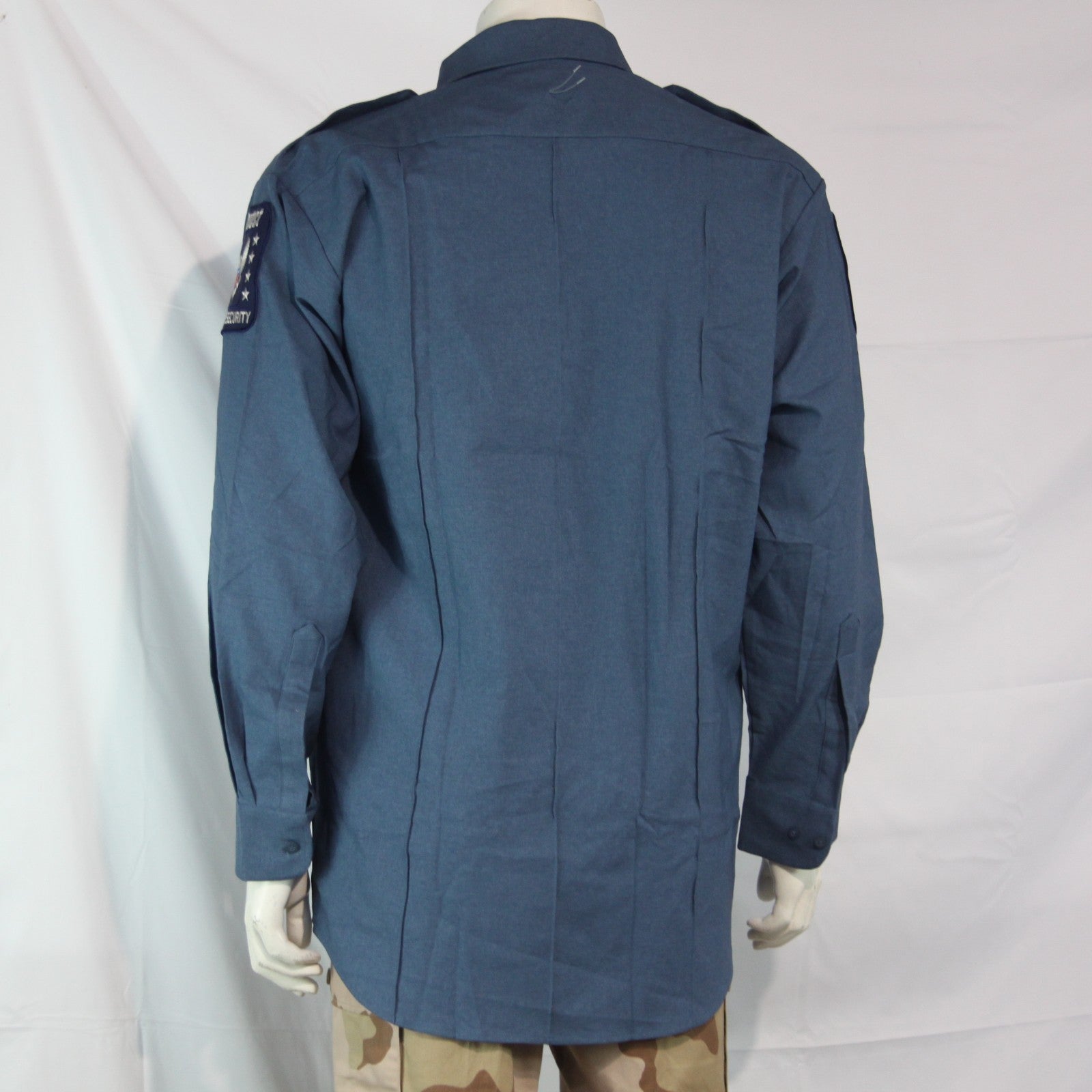 US Private Security Company Shirt Long Sleeve Blue 16.5" Collar (4212)