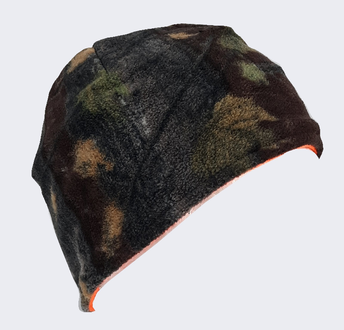 Highlander Fleece Beanie Hat Reversible Orange Tree Deep Camouflage Small