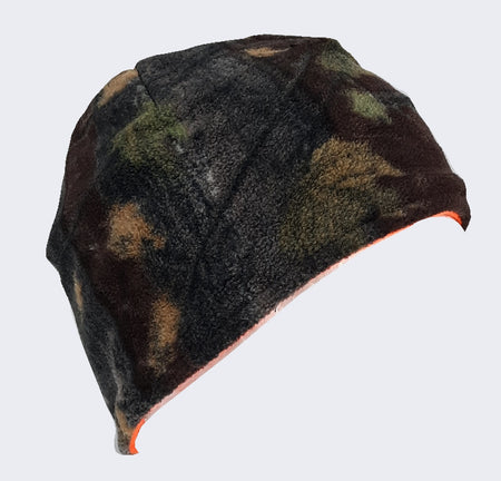Highlander Fleece Beanie Hat Reversible Orange Tree Deep Camouflage Small