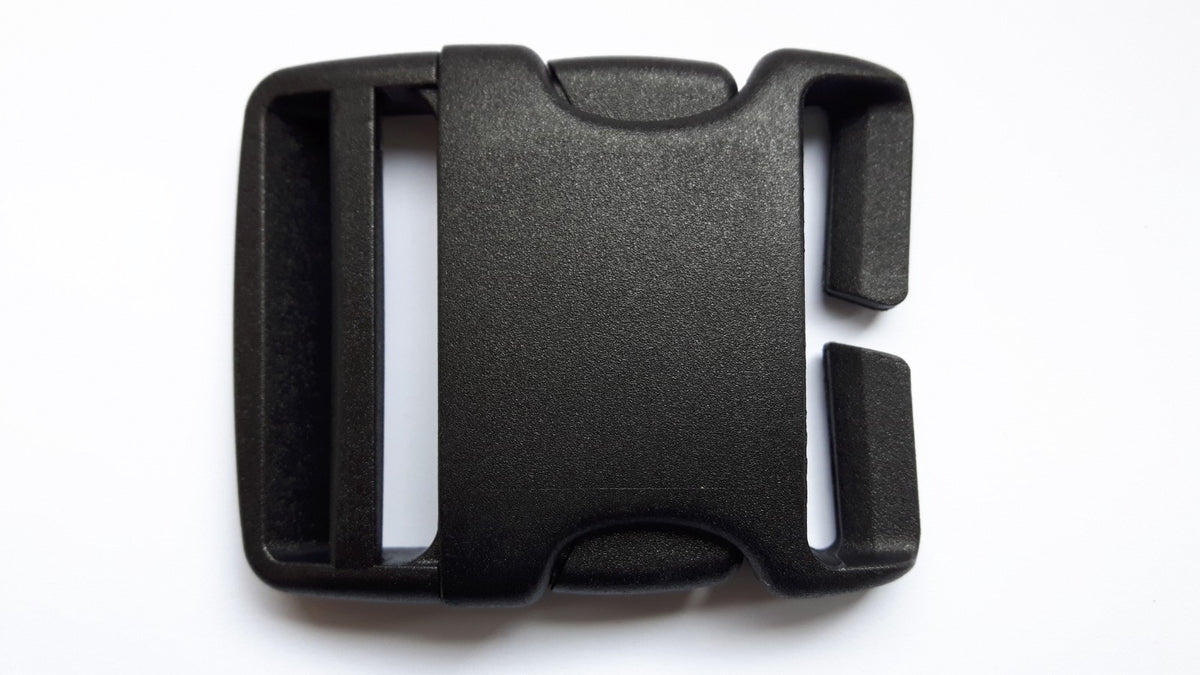 ED Highlander Quick Release Buckle 50mm Black Plastic Pair No Sew ACC012