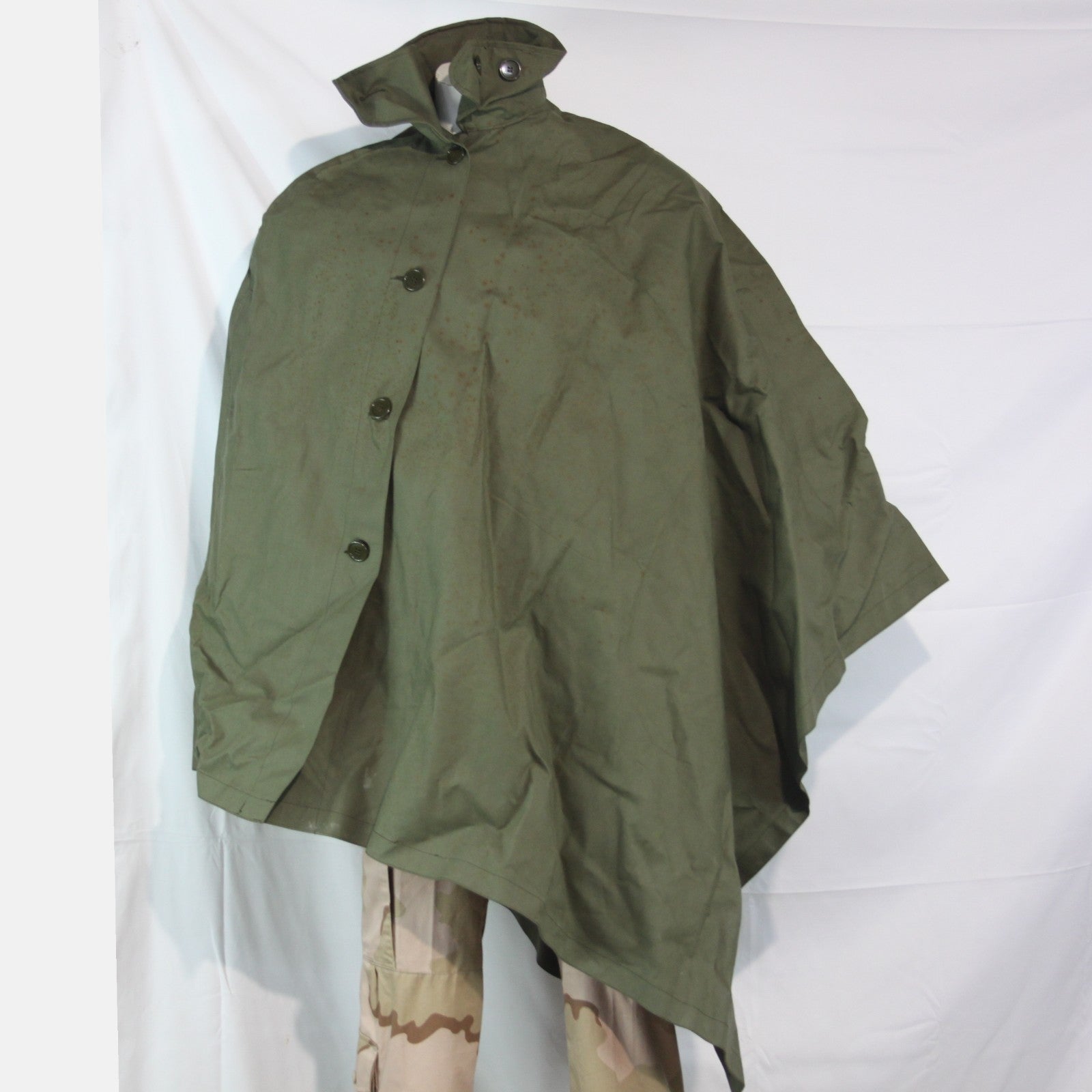 1980's Dutch / Belgian Military Asymetric Sniper Poncho Cloak Cape  (4240)