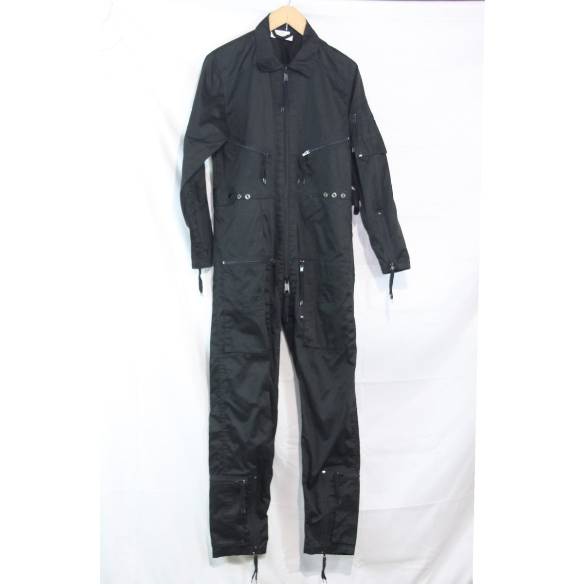 German Military Style Flight Suit Black Coverall Army Airforce 36" Chest (3999)