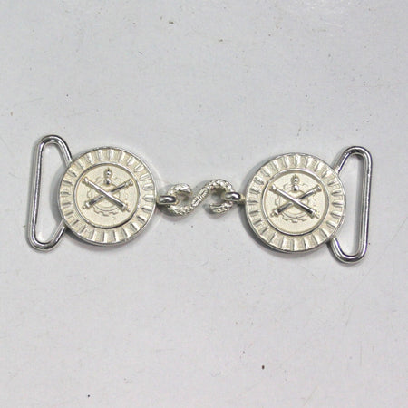 NEW French Military Snake Belt Buckle Silver White Metal Genuine Surplus (3984