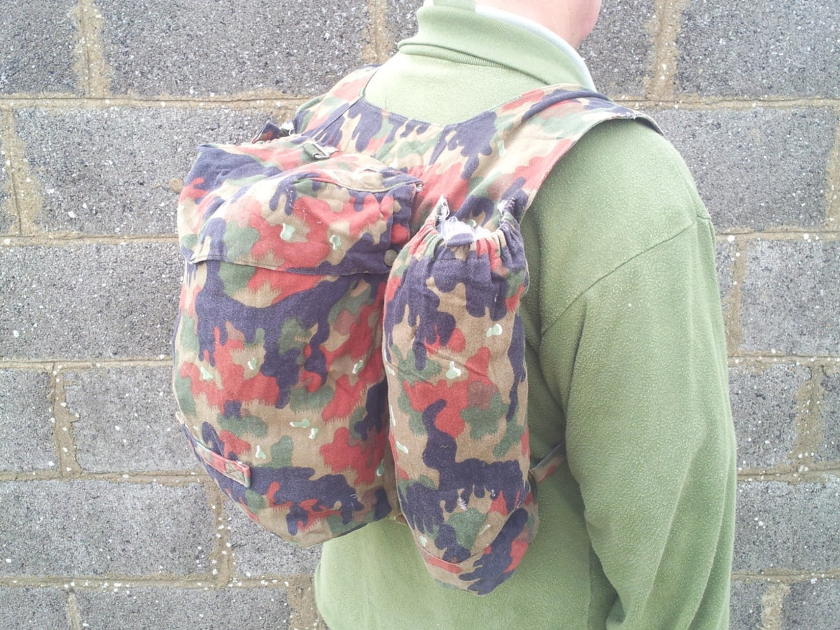 Vintage Genuine Surplus Swiss Army Military Alpenflage Camo Backpack (4005)