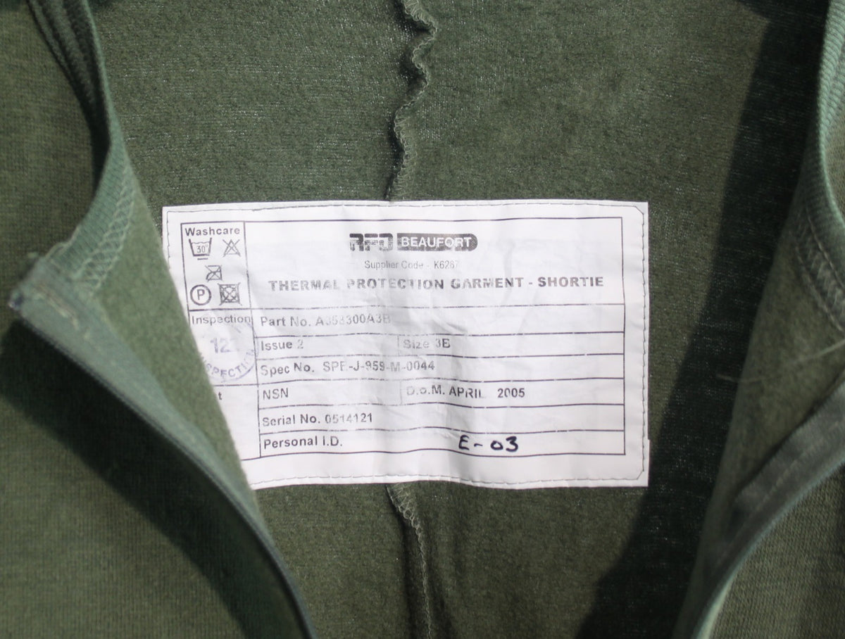 Genuine Surplus British RAF Shortie Thermal All-in-One Under Suit Vest 100% Wool