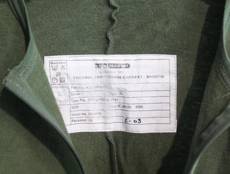 Genuine Surplus British RAF Shortie Thermal All-in-One Under Suit Vest 100% Wool