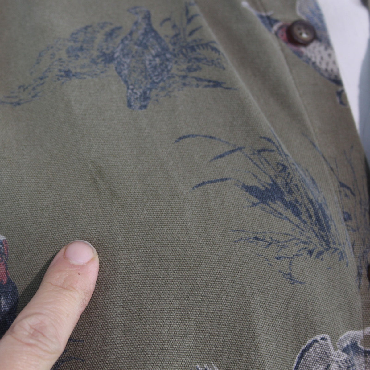 Woods & Water Turkey Pheasant Printed Hunting Shirt Cotton Khaki Large (4073)