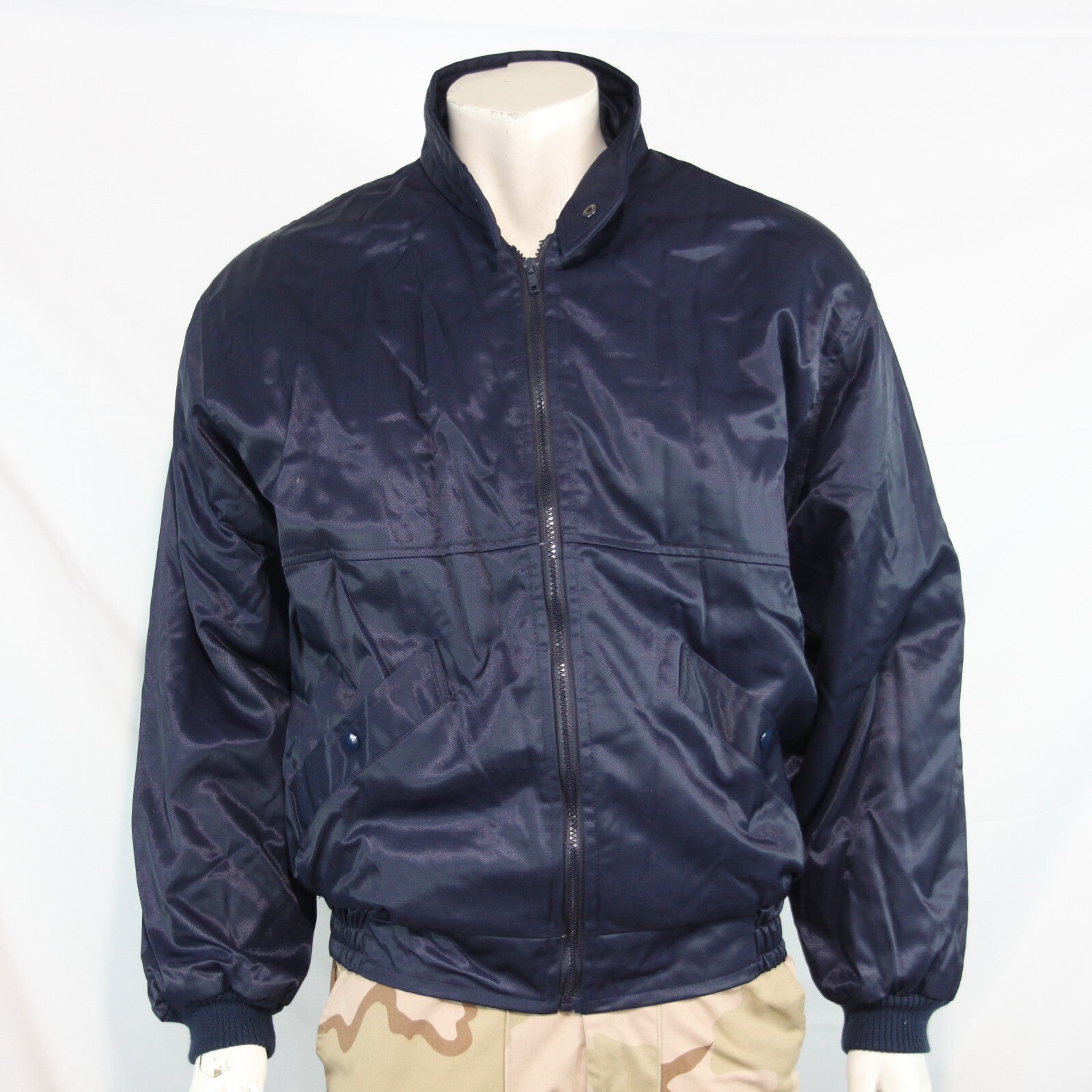 Genuine Surplus French Military Bomber Jacket Pilot Style Navy 44" (3211)