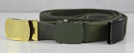 Genuine Surplus Dutch Army Belt 30mm Wide Army Military Metal Buckle Black green