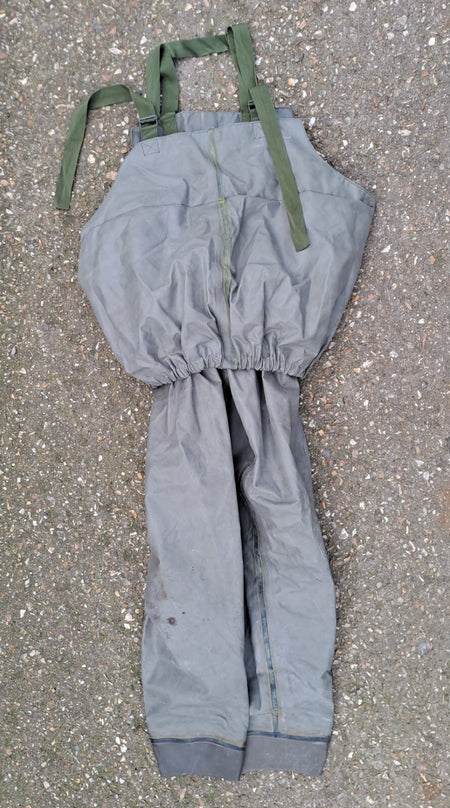 Genuine Surplus French Thick Tough Rubberised Waterproof NBC Over-Trousers (3110