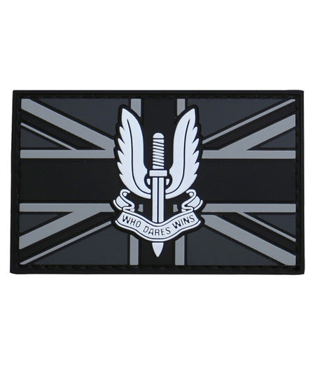 KT SAS SPECIAL AIR SERVICE PVC Rubber Morale Patch Olive tactical hook 3D Army