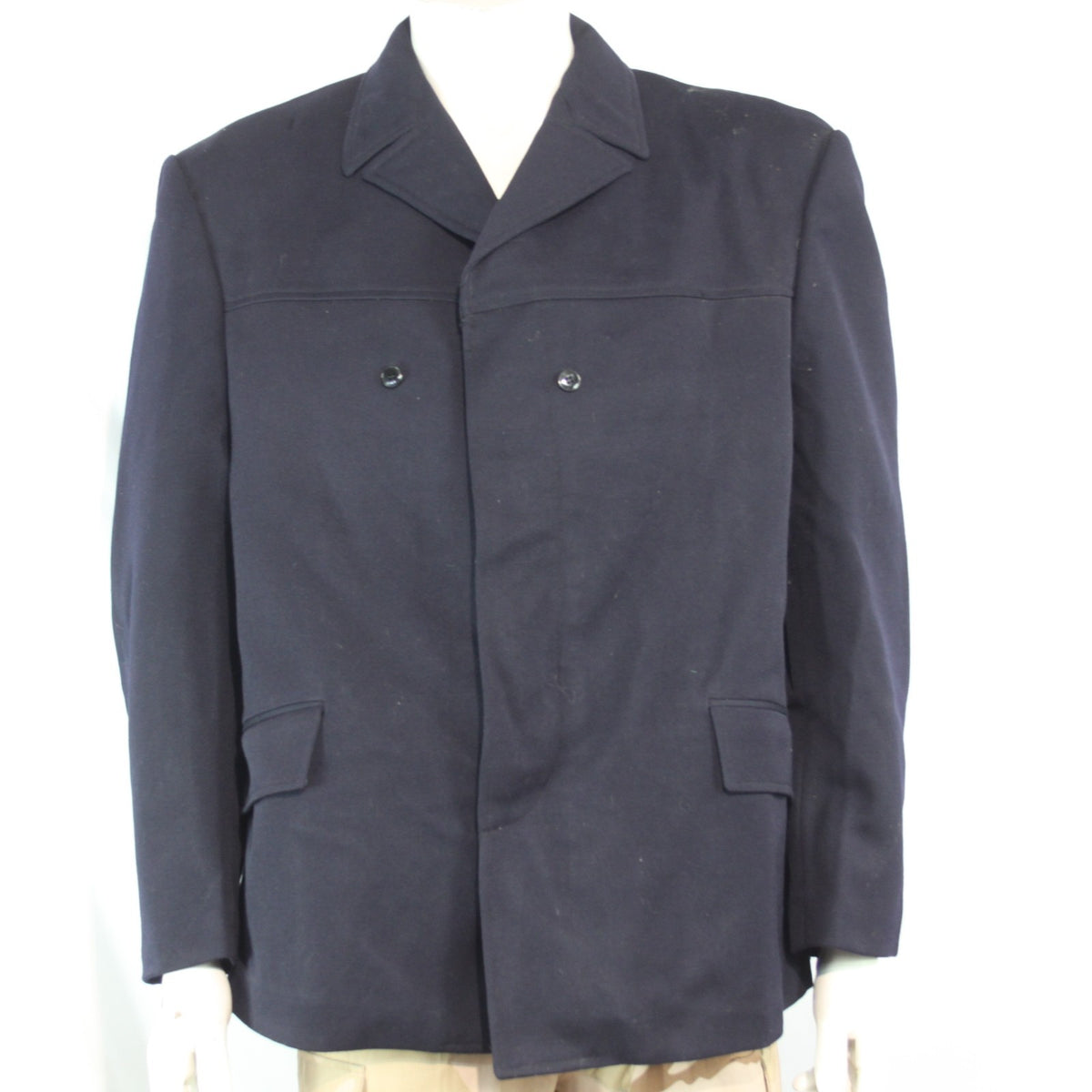 French Wool Mix Military Coat Jacket Pea/Deck Coat Genuine 38-40" (3646)
