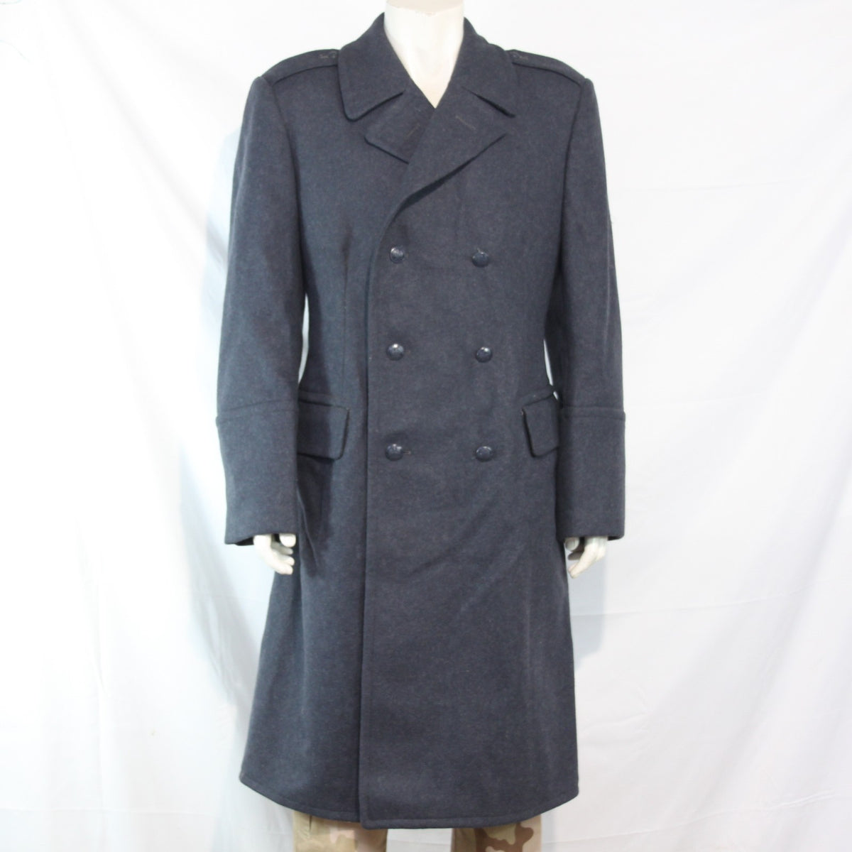 NEW Polish Airforce Wool Greatcoat Genuine Surplus Mens Blue 38-40" Chest (3507)