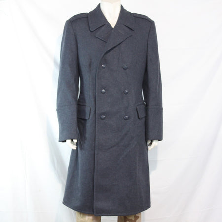 NEW Polish Airforce Wool Greatcoat Genuine Surplus Mens Blue 38-40" Chest (3507)