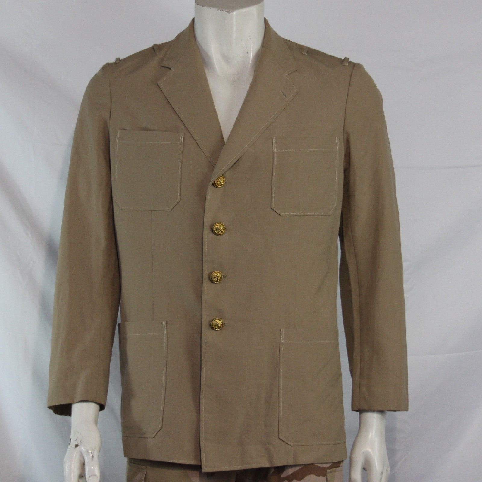 Genuine Surplus French Naval Dress Jacket Sand Grade 2 40" Chest (3490)