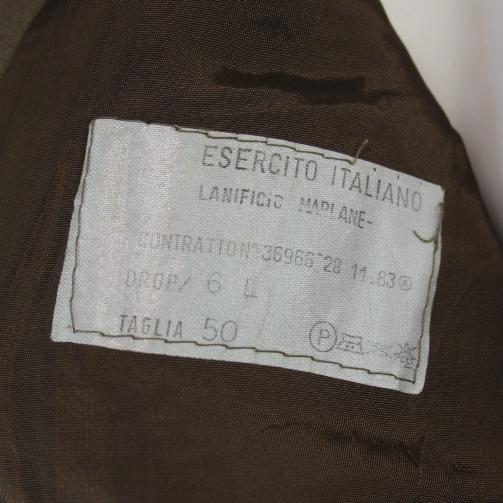 Genuine Surplus Italian Army Formal Dress Jacket Khaki Olive 38" Chest (3496)