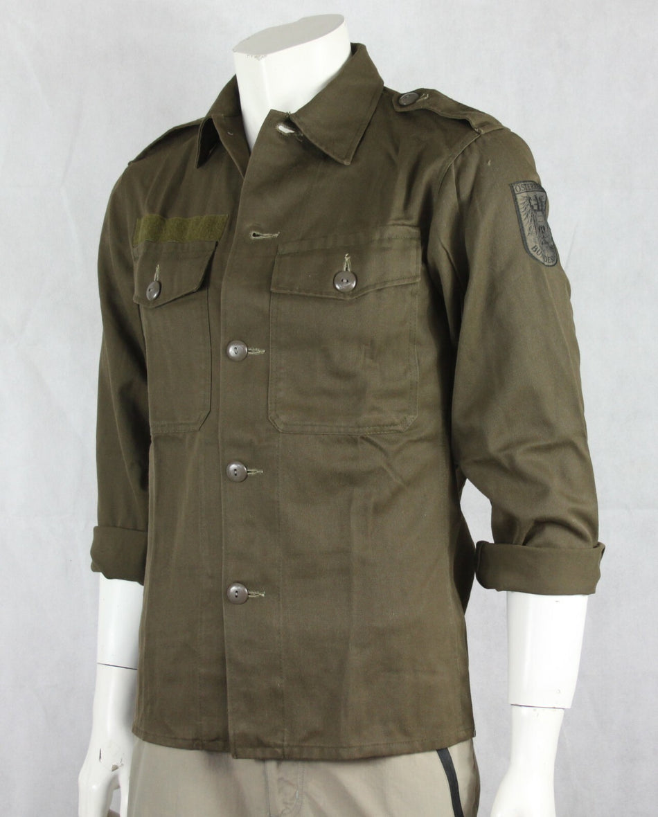 Genuine Surplus Austrian Army Field Shirt HW Olive Brushed Poly/Viscose Badged