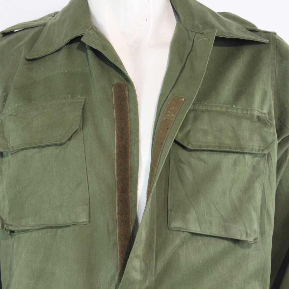 Genuine Surplus Spanish Army Olive Green Field Shirt Hook Loop Fasten 40" (4278)