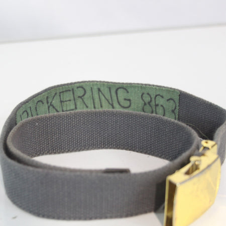 Genuine Surplus RAF Belt 30mm Gold buckle Blue Grey Webbing  (4081)